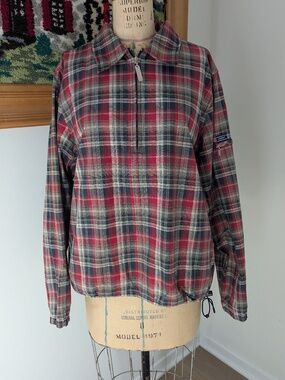 90's Liz Golf Plaid Windbreaker